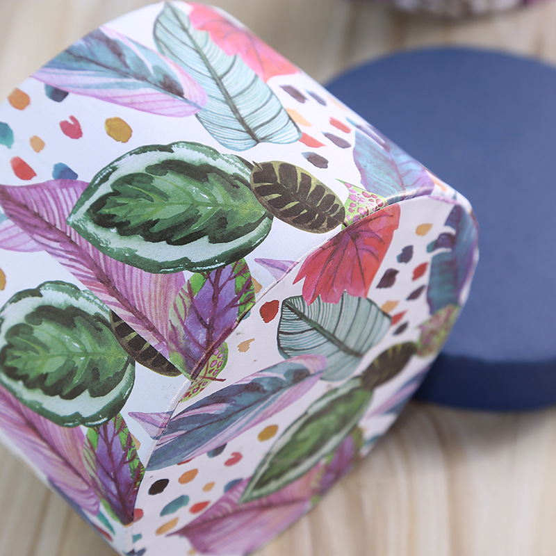Valentine's Day in-stock hug bucket packaging box, hand-held round marble striped hug bucket, single box can be customized Item Picture