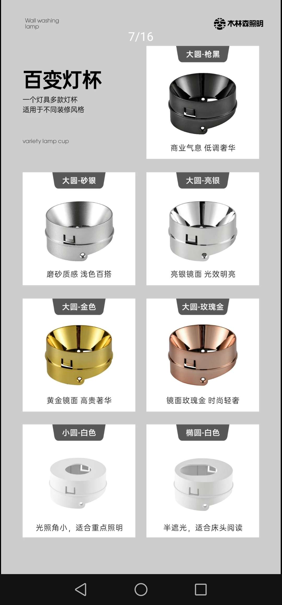 Mulinsen Senli series wall-washing light 15W Specification image