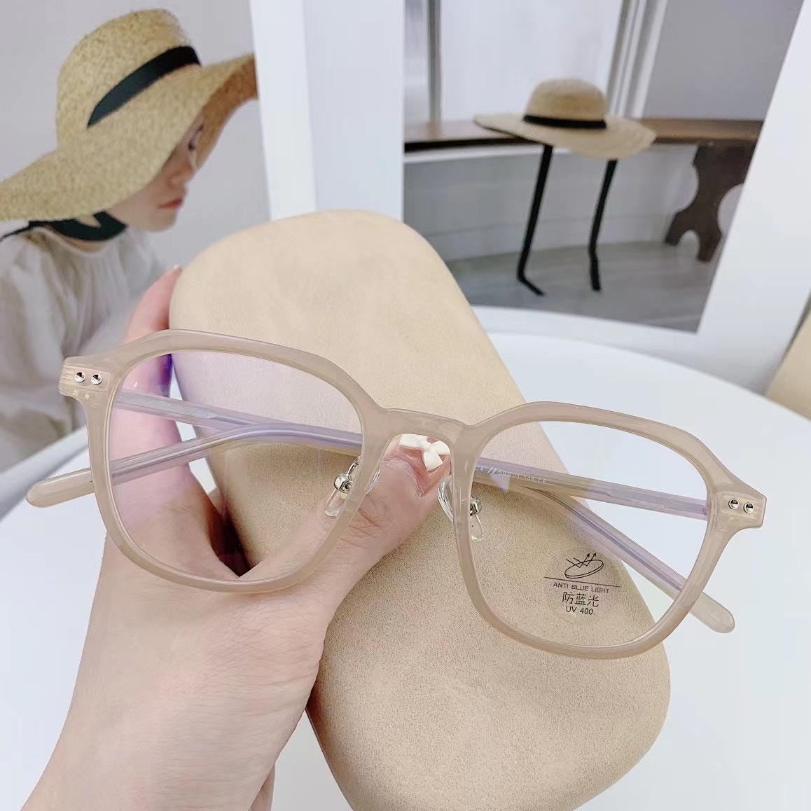 0911 大框近视眼镜女韩版有度数可配显瘦防蓝光网上配素颜眼镜框架男详情图3