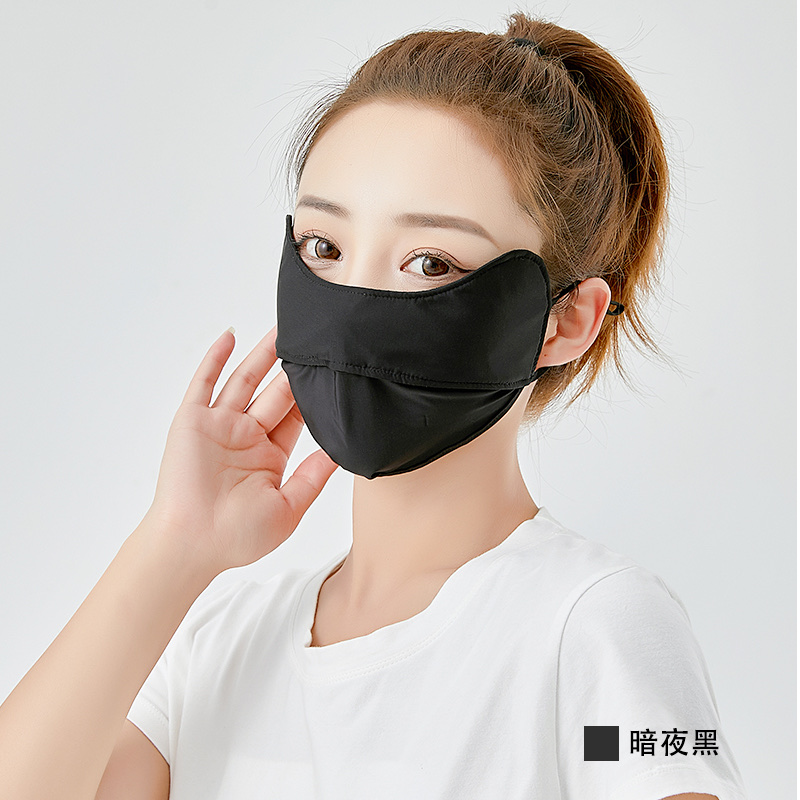 夏季新款韩版防晒防尘防紫外线冰丝护眼角口罩详情图1