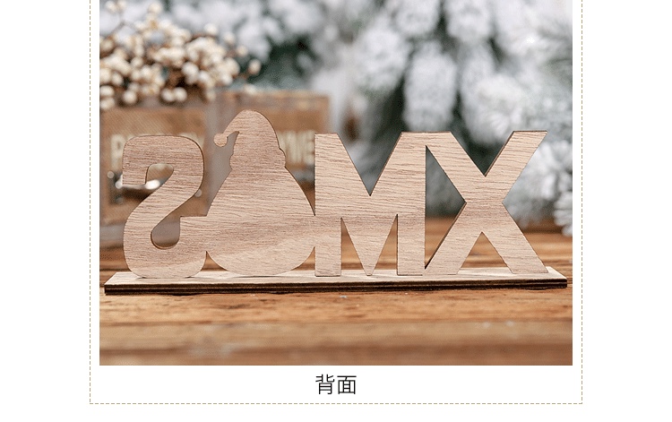 The new Christmas festival decoration items, wooden letter ornaments and creative printed tabletop ornaments, are selling well in foreign trade detail image 7