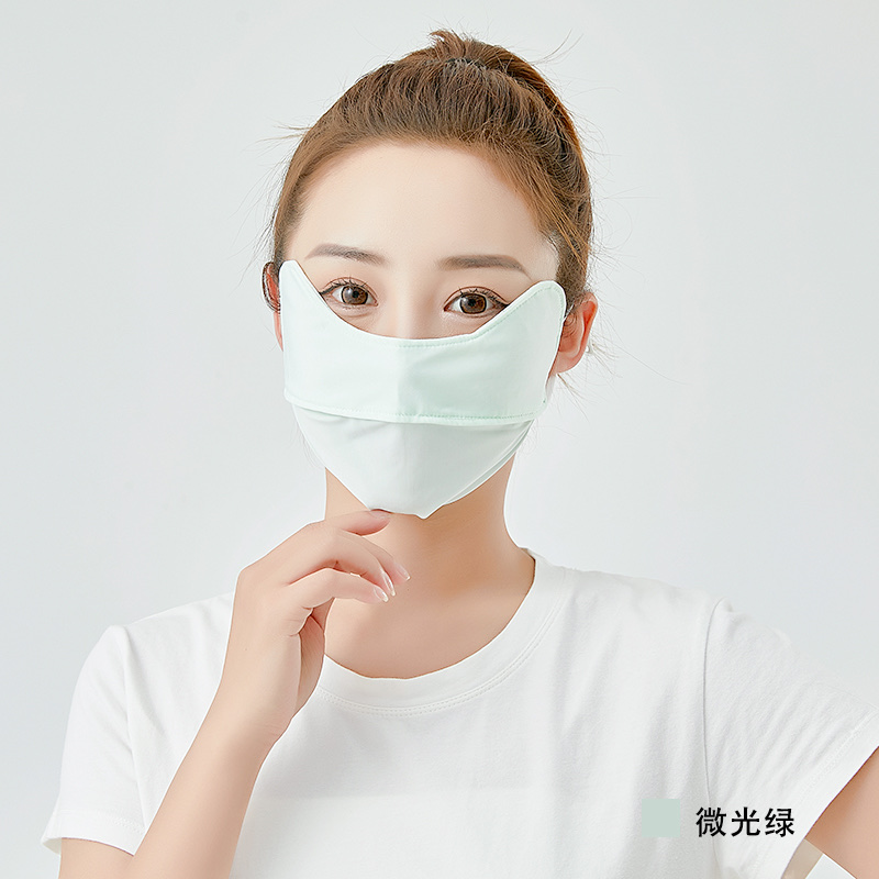 夏季新款韩版防晒防尘防紫外线冰丝护眼角口罩详情图3