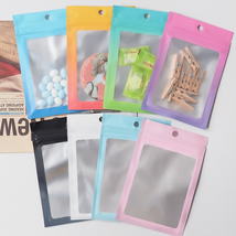 AAA彩色自封袋半透明发夹耳环饰品包装袋精致收纳密封ins小袋子定制