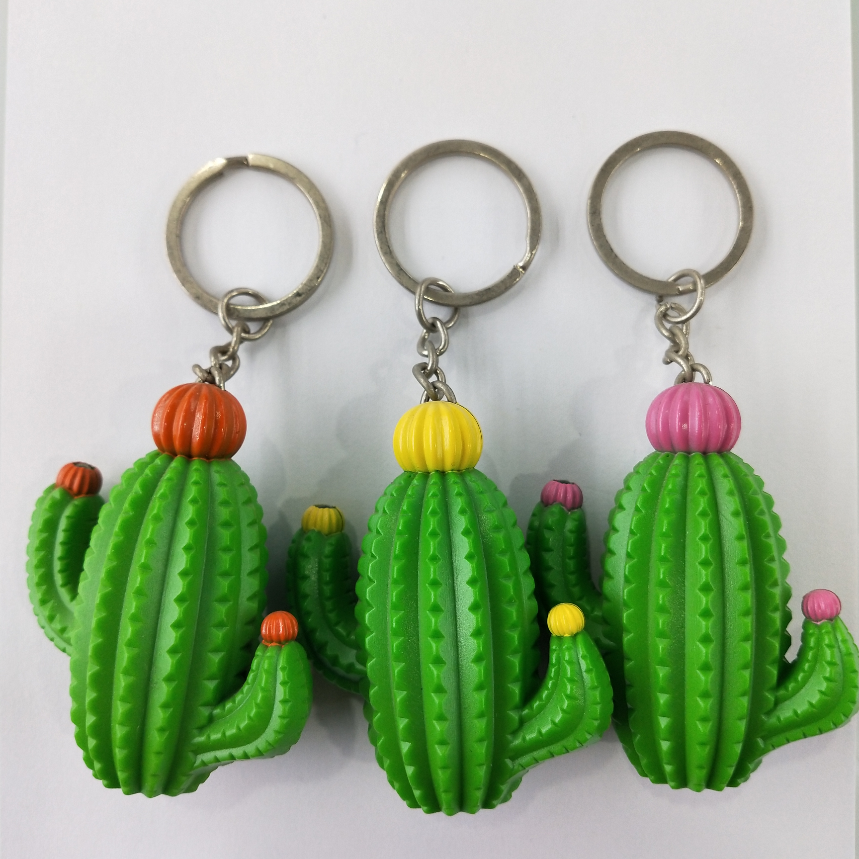Jianqing Cactus LED laser Light Emitting Light and Sound Keychain Pendant Wholesale 01