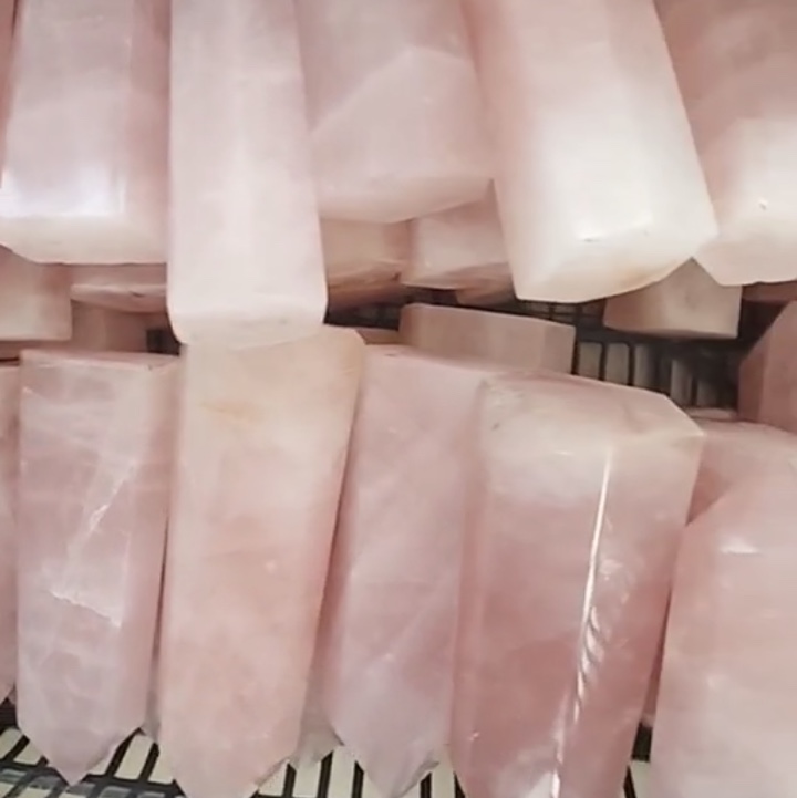 Rose quartz column