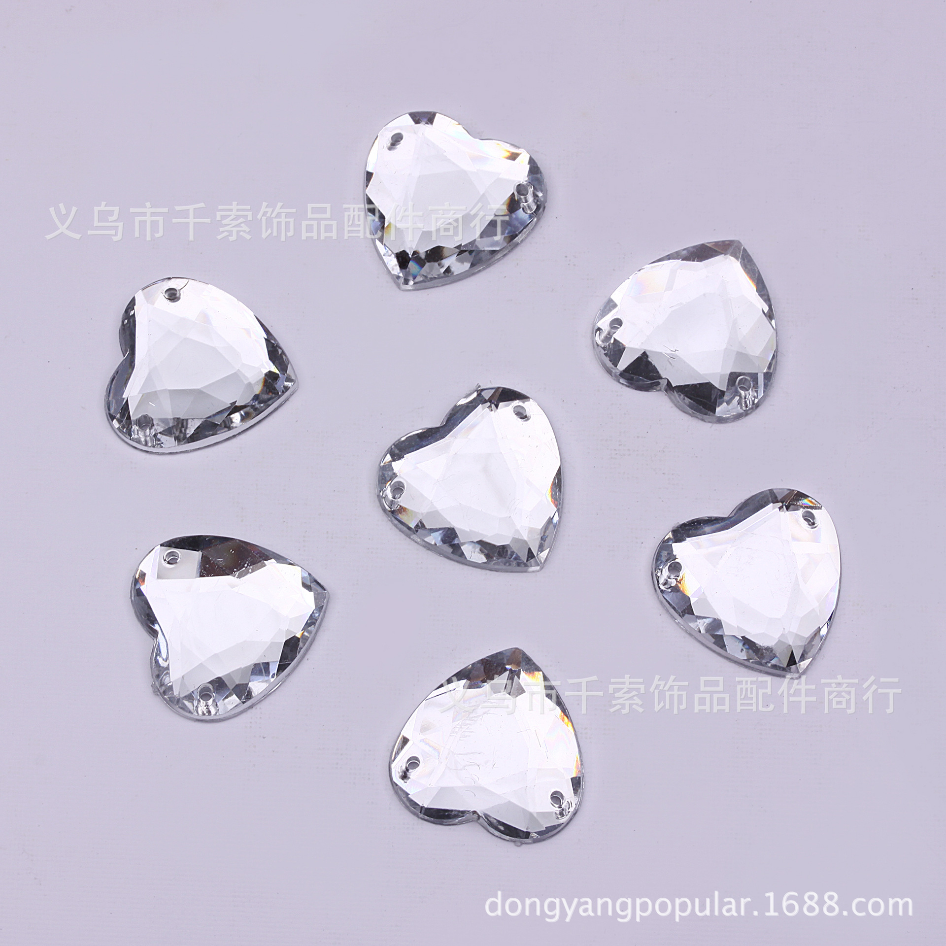 8 square heart-shaped double holes