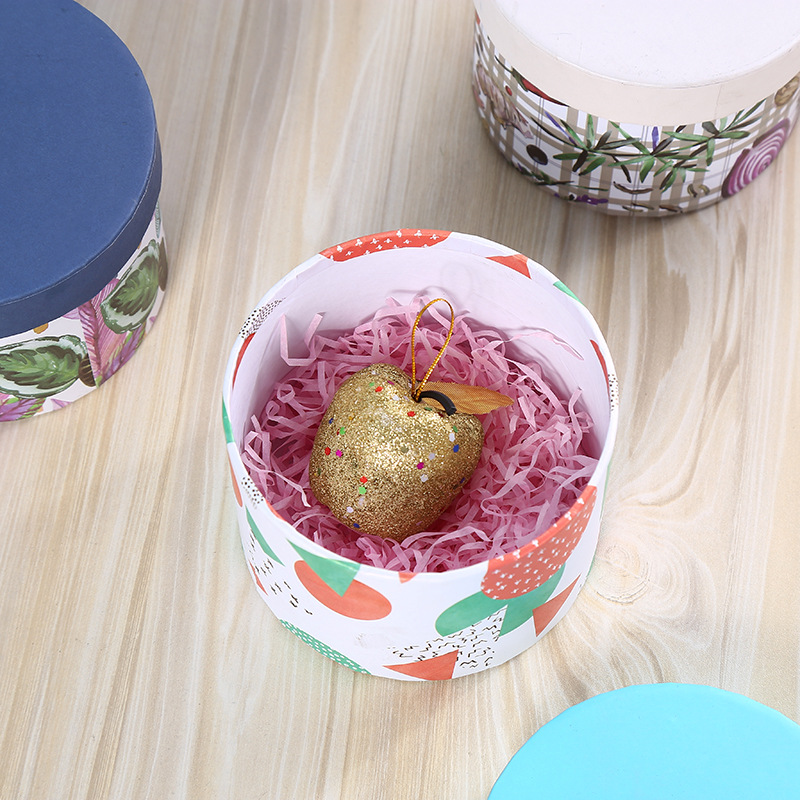 Valentine's Day in-stock hug bucket packaging box, hand-held round marble striped hug bucket, single box can be customized Application Scenario