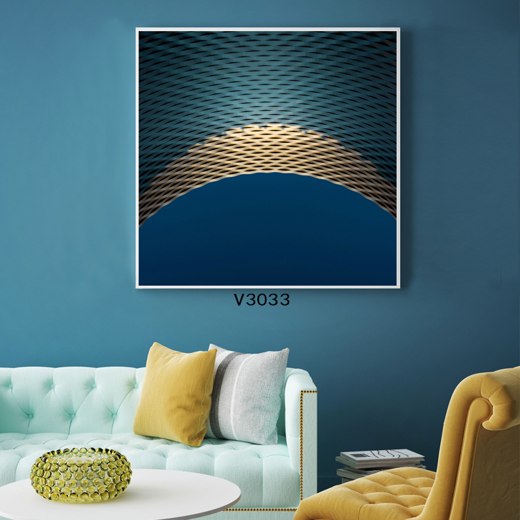 Light luxury abstract Hermes geometric living room dining room decorative painting