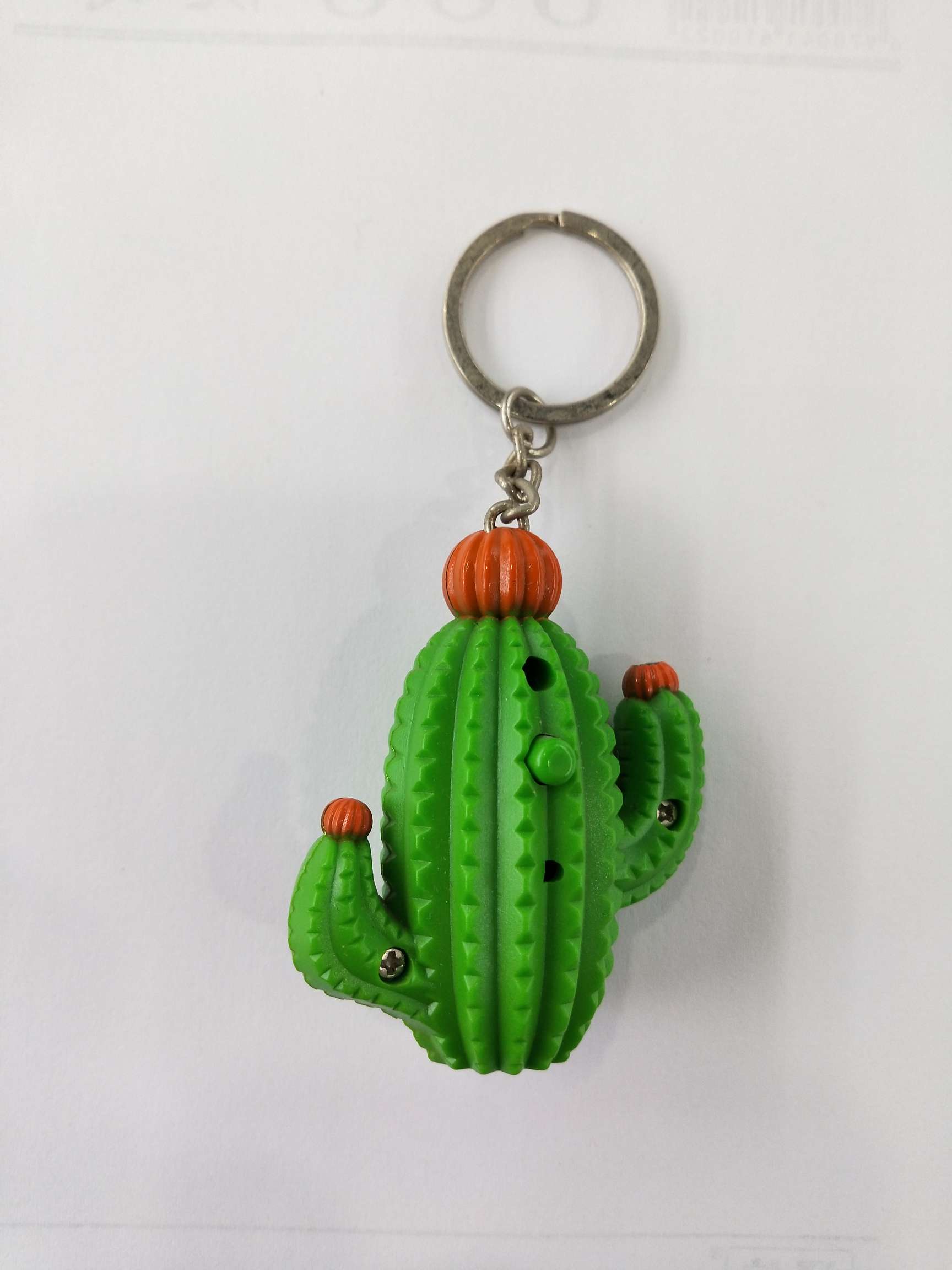Jianqing Cactus LED laser Light Emitting Light and Sound Keychain Pendant Wholesale 01 Specification image