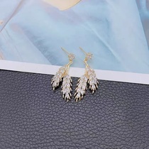 New zirconium earring set with wheat