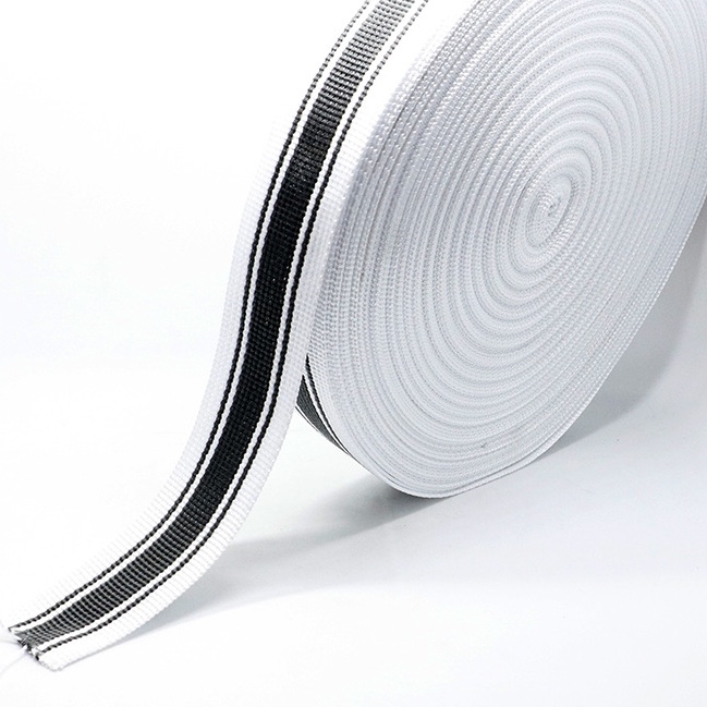 5 cm: Environmentally durable treadmill massager Safety belt polypropylene thick grain ribbon black and white intercolor belt: 62#