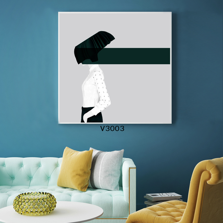 Post-modern light luxury and beautiful abstract decorative paintings of back