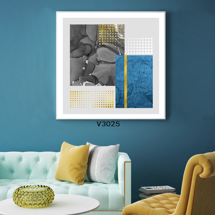 Light luxury abstract Hermes geometric living room