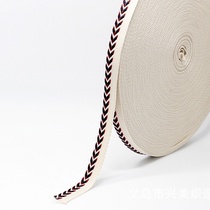 Various specifications: Webbing factory supply double splicing arrow polyester jacquard webbing accessories diamond webbing: 53#