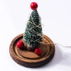 Cross-border creative mini Christmas tree glass cover LED light Christmas decoration gift ornament details Picture
