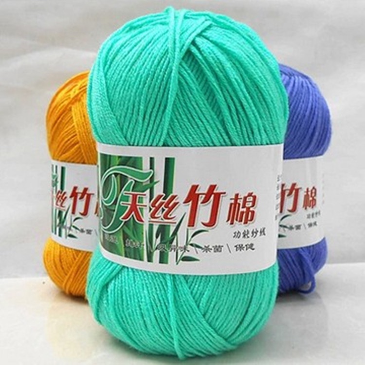 Factory direct sales of Tencel, bamboo cotton, bamboo charcoal cotton, bamboo fiber, summer hand-knitted diy crocheted medium and coarse milk cotton baby and baby wool balls