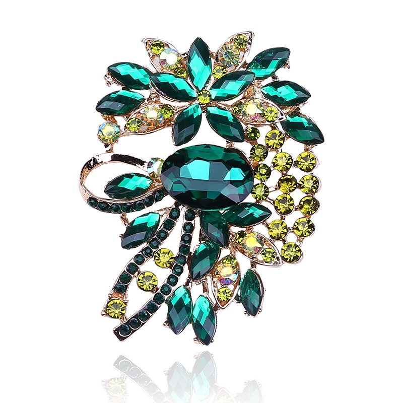 Hot brooch Stained glass large glass brooch Crystal glass brooch corsage woman
