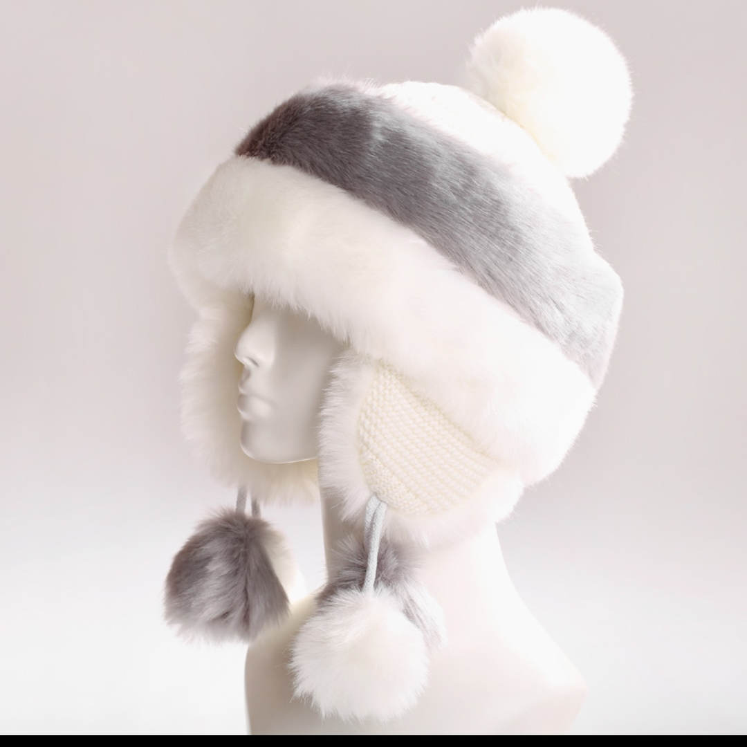 Hat woman autumn and winter Lei Feng hat windproof warm cotton hat thickened with wool knitted hat wool ear protection Mongolian hat woman 014
