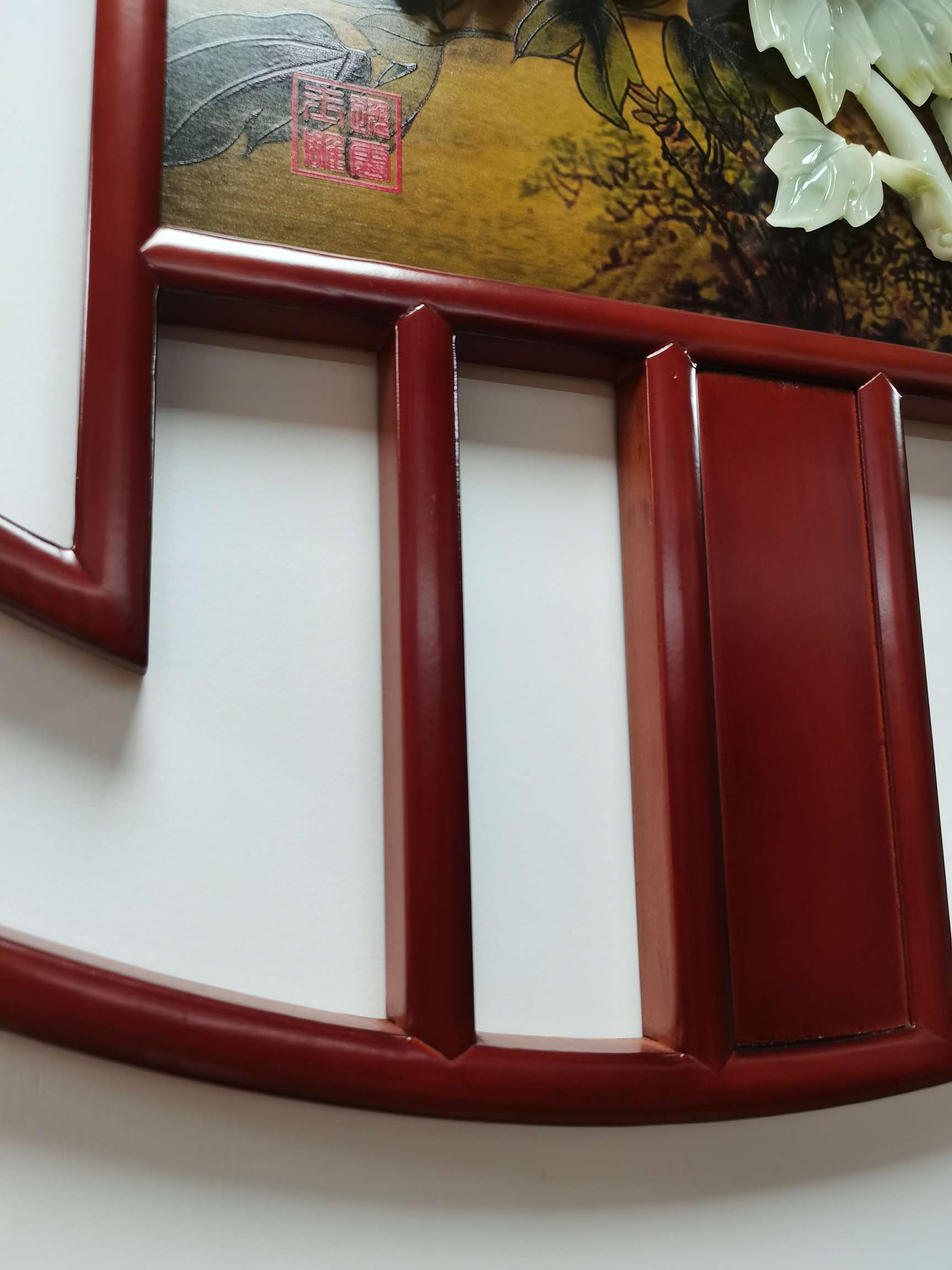 95*95 Modern Chinese Jade Carving Painting Living Room Dining Room Decorative Painting Corridor Tea Room Hanging Painting Relief Painting Sofa Background Application Scenario