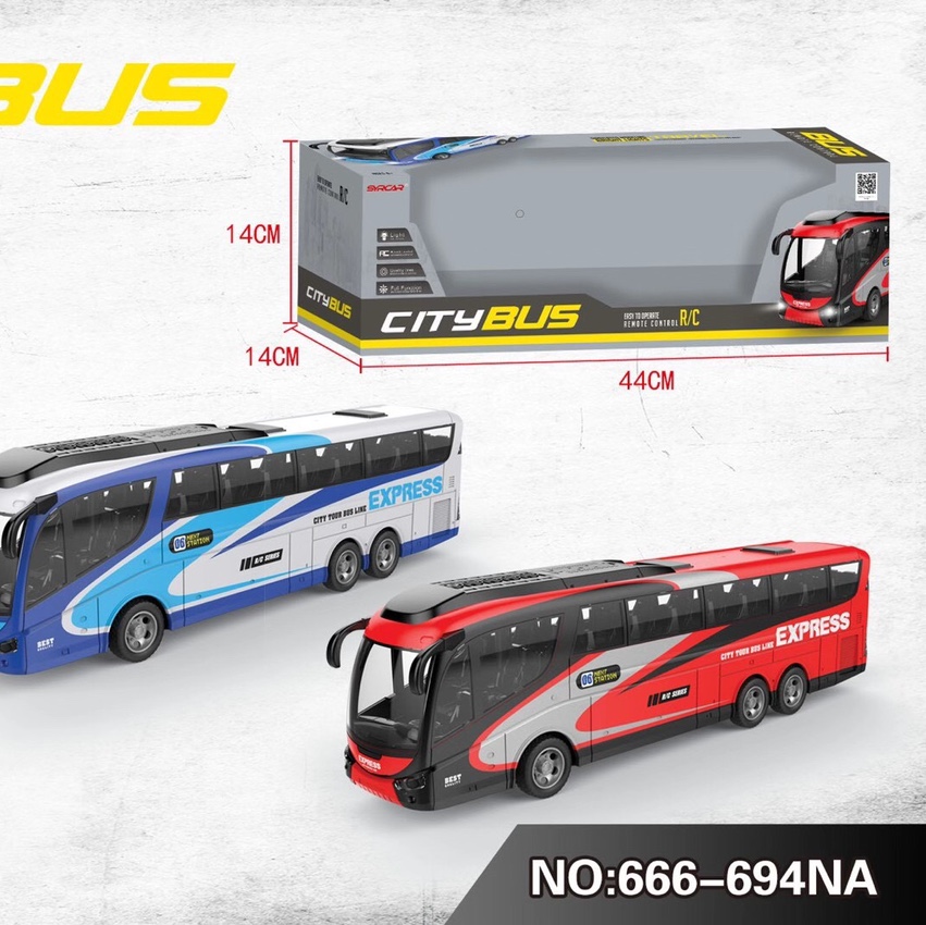 666 Light electric car toy remote control bus puzzle remote control car