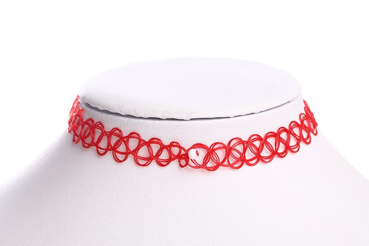 FLY1042 fishing line necklace factory direct sales, fishing line retro tattoo collarbone necklace, Yiwu handmade jewelry street stall wholesale detail image 5