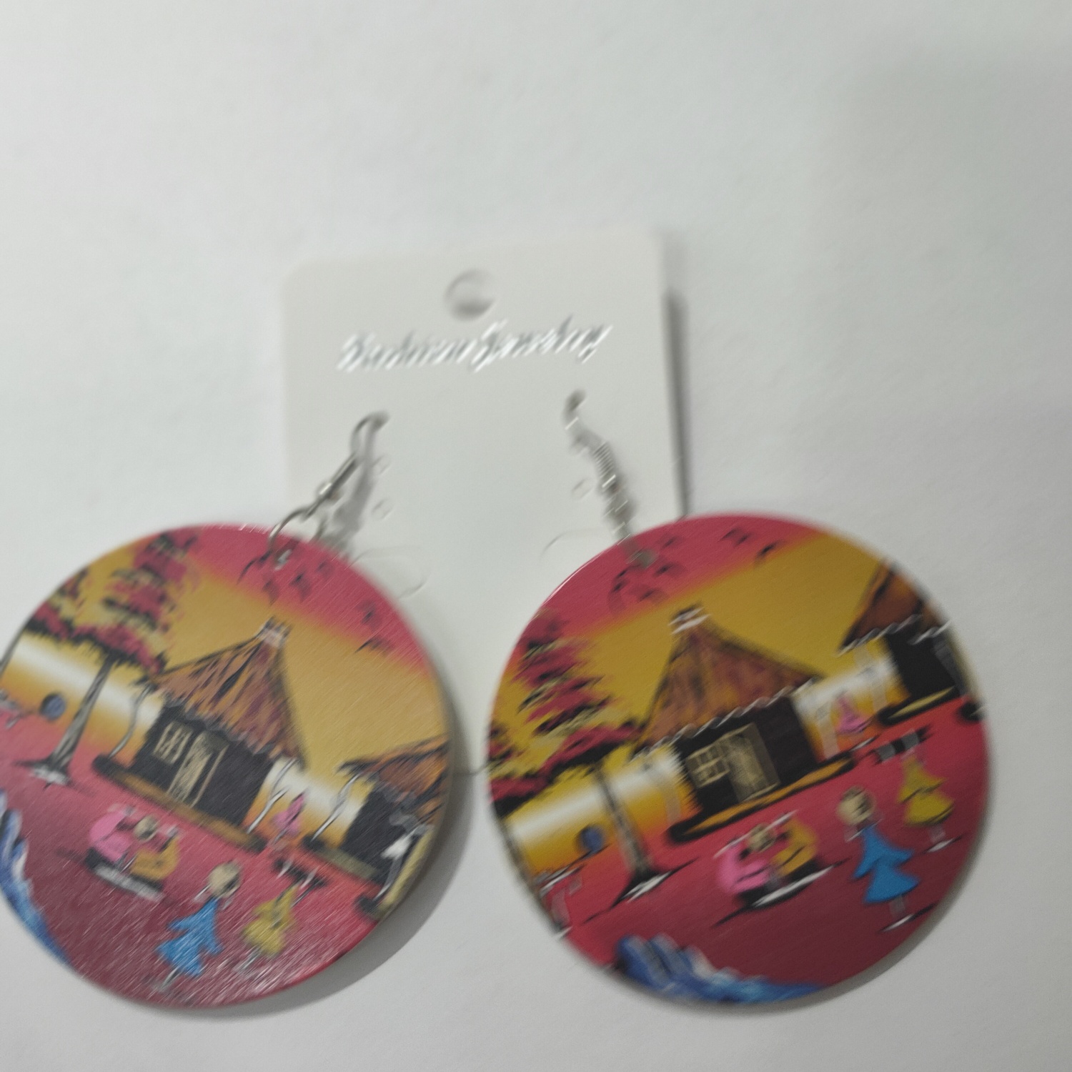 Manufacturers direct sales of environmentally friendly materials wooden earrings 1970