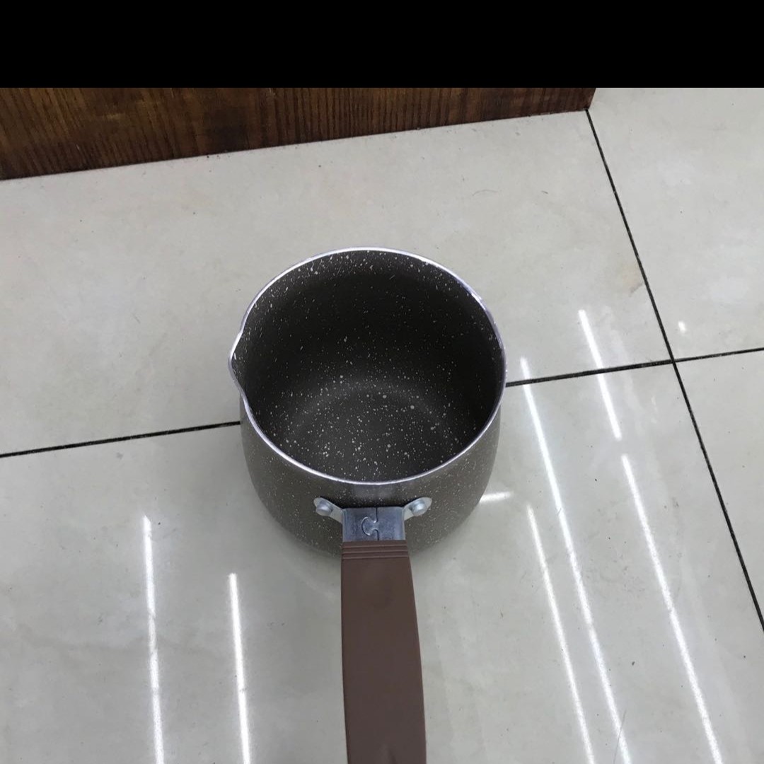 Milk pot, baby food pot, single-handle milk pot, solid-color instant noodle pot, single-person pot detail image 1