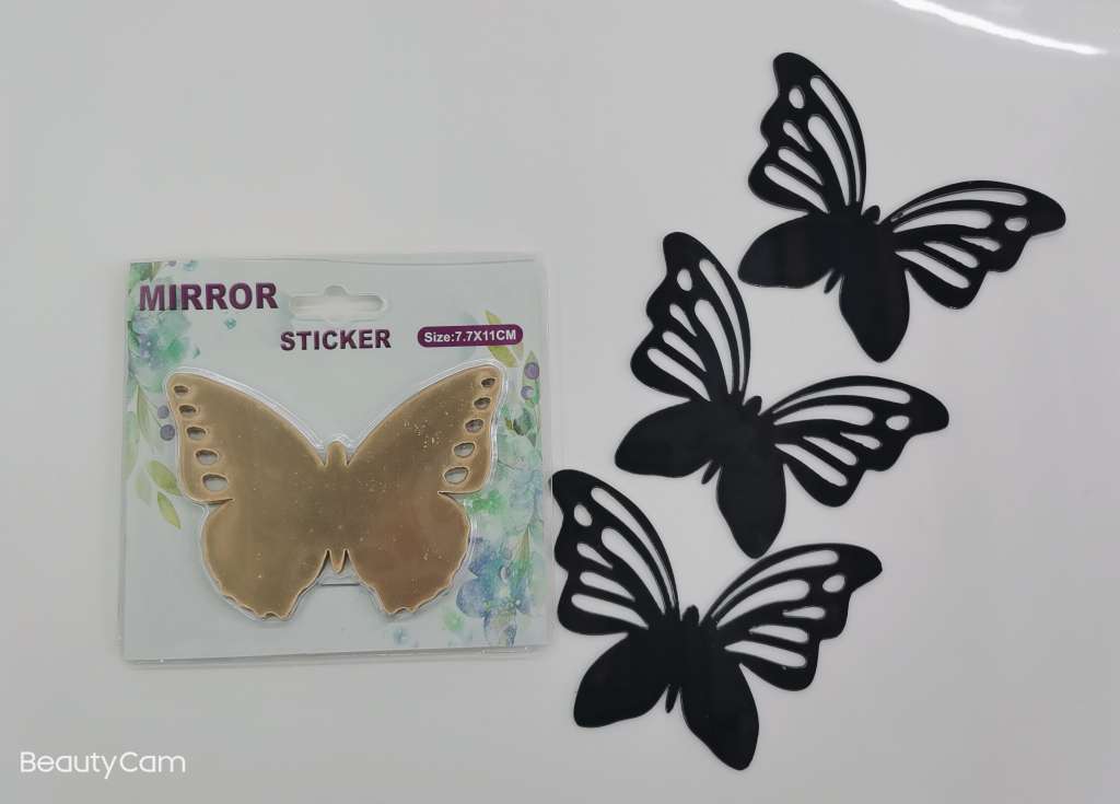 厂家直销蝴蝶镜面贴创新创意贴纸详情图5