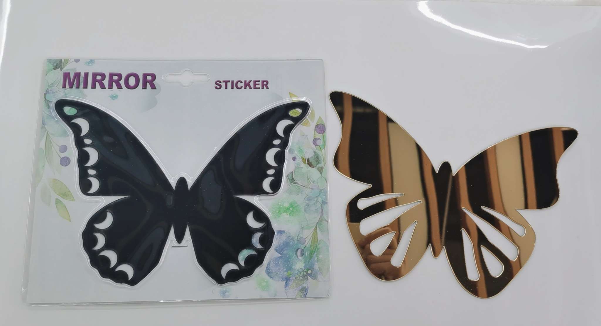 厂家直销蝴蝶镜面贴创新创意贴纸详情图1