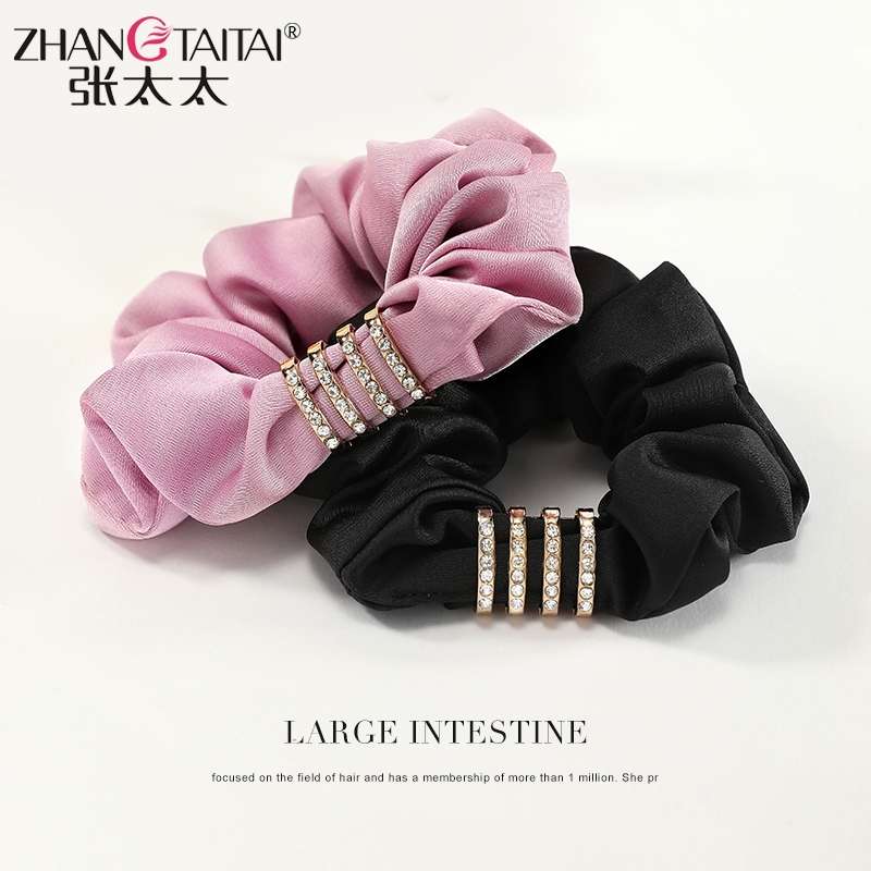 51带钻头绳2021年新款头饰发饰网纱大肠发圈夏季头花韩国饰品皮筋女扎头头绳2021年新款头饰发饰网纱大肠发圈夏季头花韩详情图3