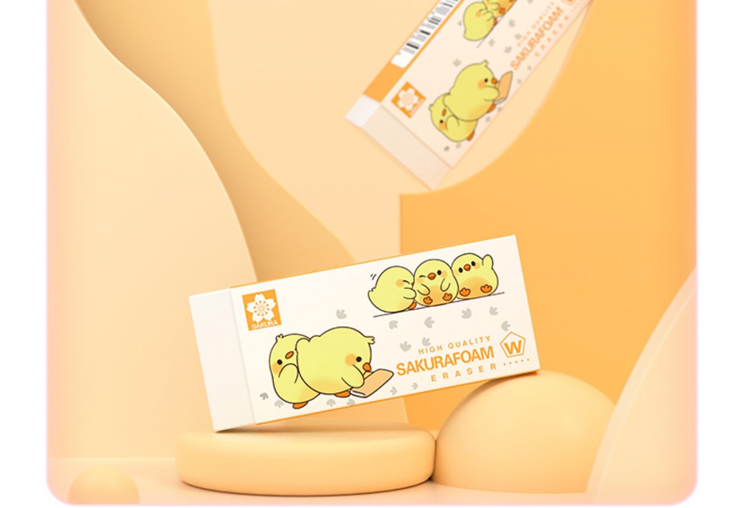 Japanese cherry blossom cute pet eraser, four-color writing and drawing, student exam sketch design, clean without leaving any marks, 2-piece set detail image 7