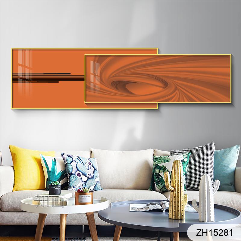 北欧现代轻奢立体建筑画中画组合客厅床头画