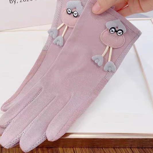 Uv gloves for women spring and summer driving and cycling households out of UV breathable touch screen cotton electric vehicle