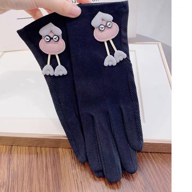 Sunscreen gloves for women spring and summer driving and cycling households out of the short purple breathable touch screen line electric vehicles