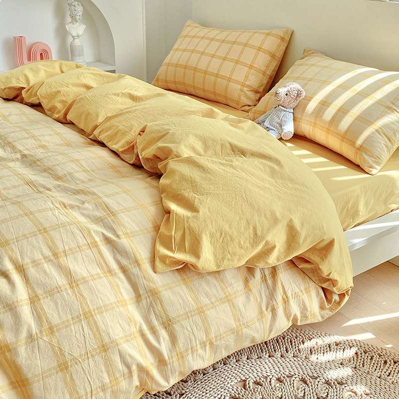 Small Fresh Cartoon Pattern Four-Piece Retail Wholesale Cotton Cotton Multiple Optional Multi-Size full figure