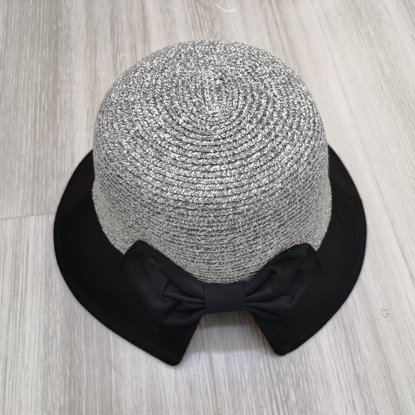 淑女范蝴蝶结拼接渔夫帽