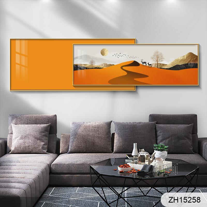 Nordic modern light luxury three-dimensional building painting in painting combination living room bedside painting thumbnail