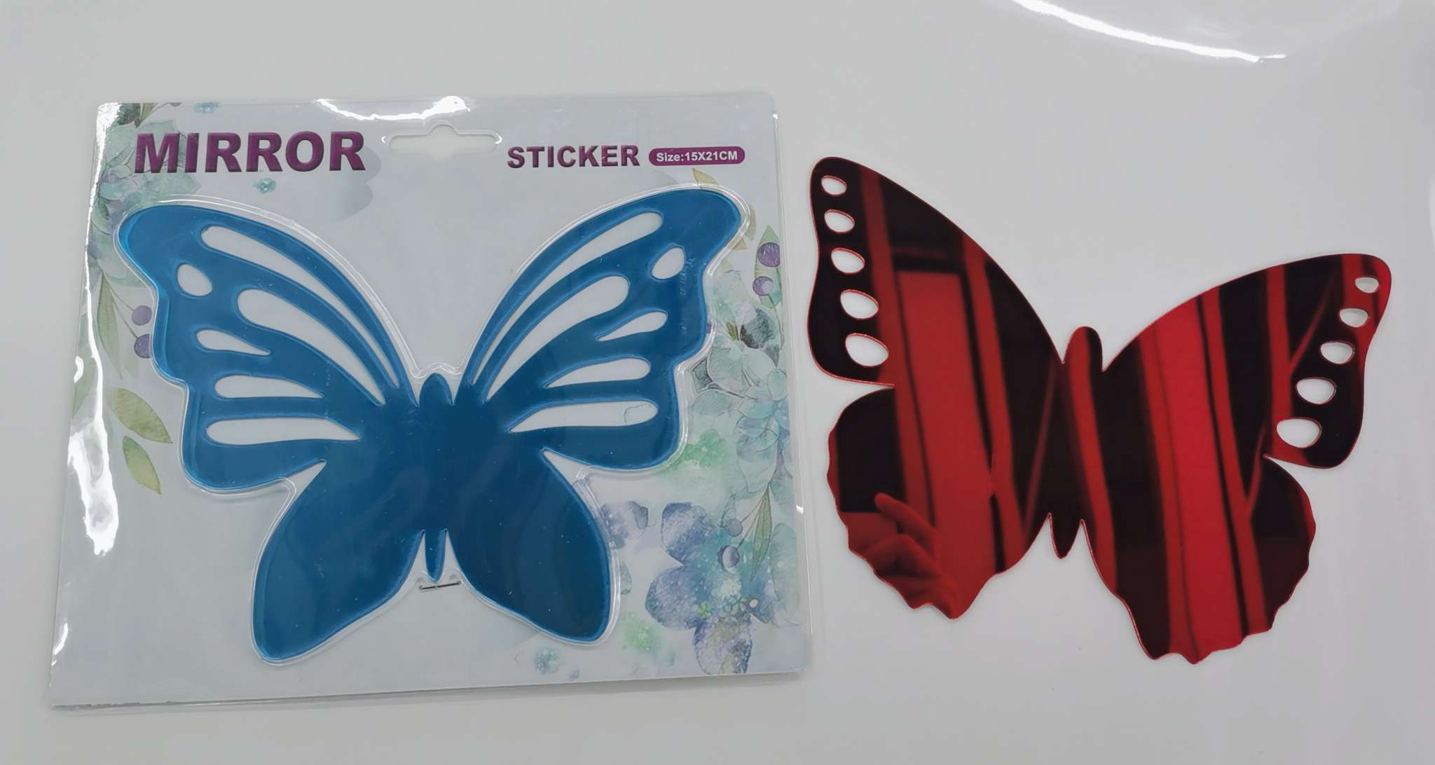 厂家直销蝴蝶镜面贴创新创意贴纸详情图3