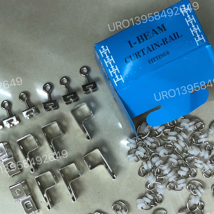 铝合金窗帘轨道，窗帘轨道，工字轨道配件，铁皮轨道配件，50886，40886，窗帘配件，蓝盒装窗帘配件带轮子