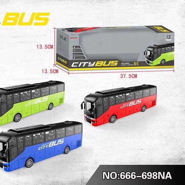 389灯光电动车玩具遥控大巴车益智遥控车