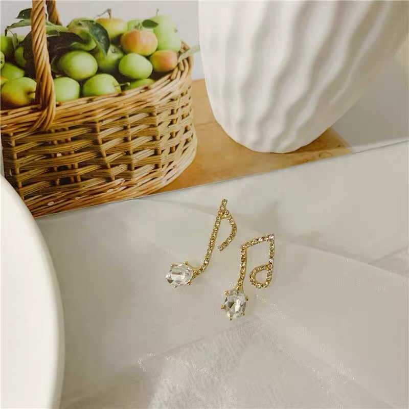 Music symbol original design small fresh simple fashion girl earrings