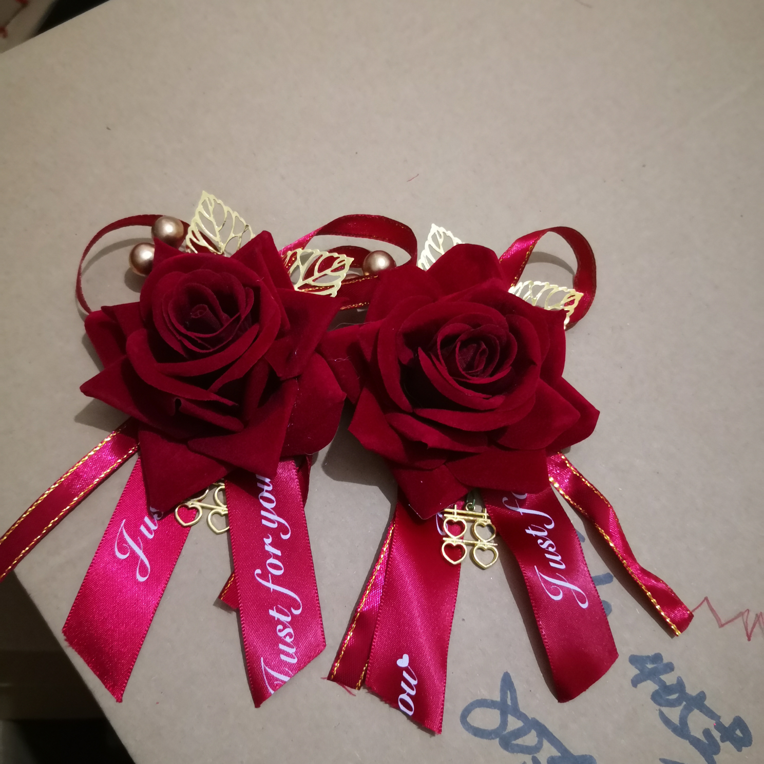 高档新娘新郎胸花405