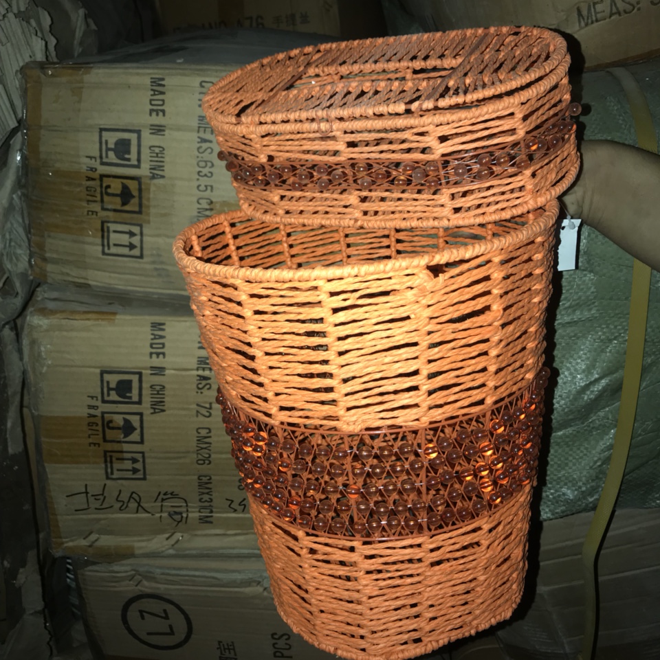 藤编垃圾桶加纸巾盒垃圾桶