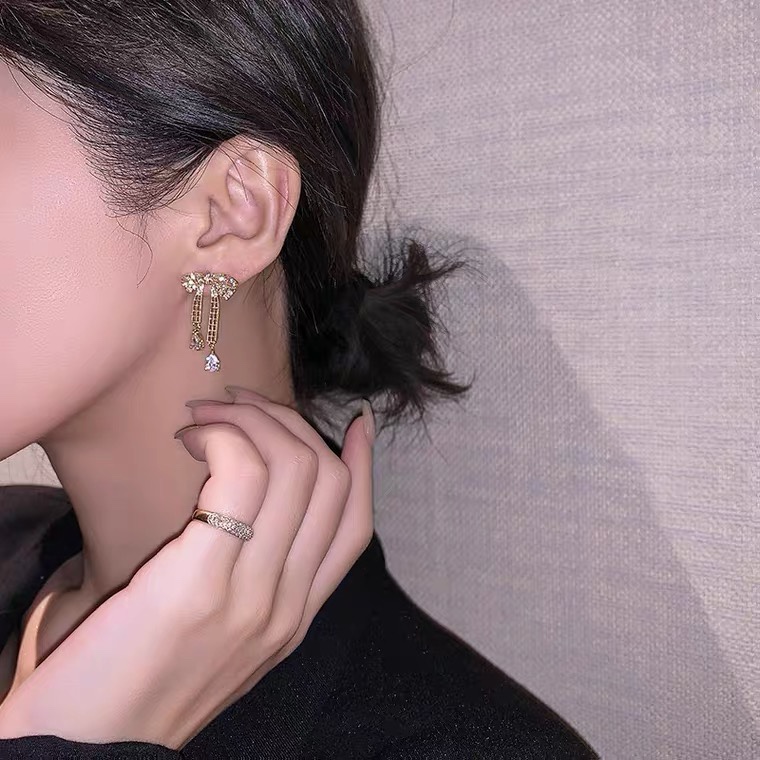 Butterfly tassel earrings