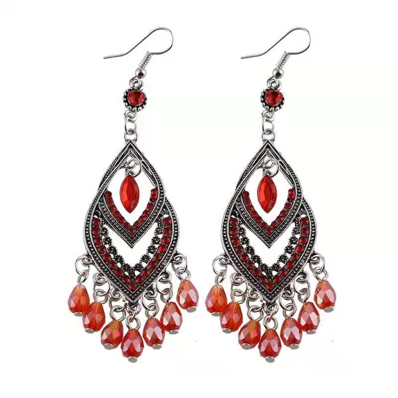 Personalized fashion earrings 2021 trend niche new retro all-in-one Indian earrings