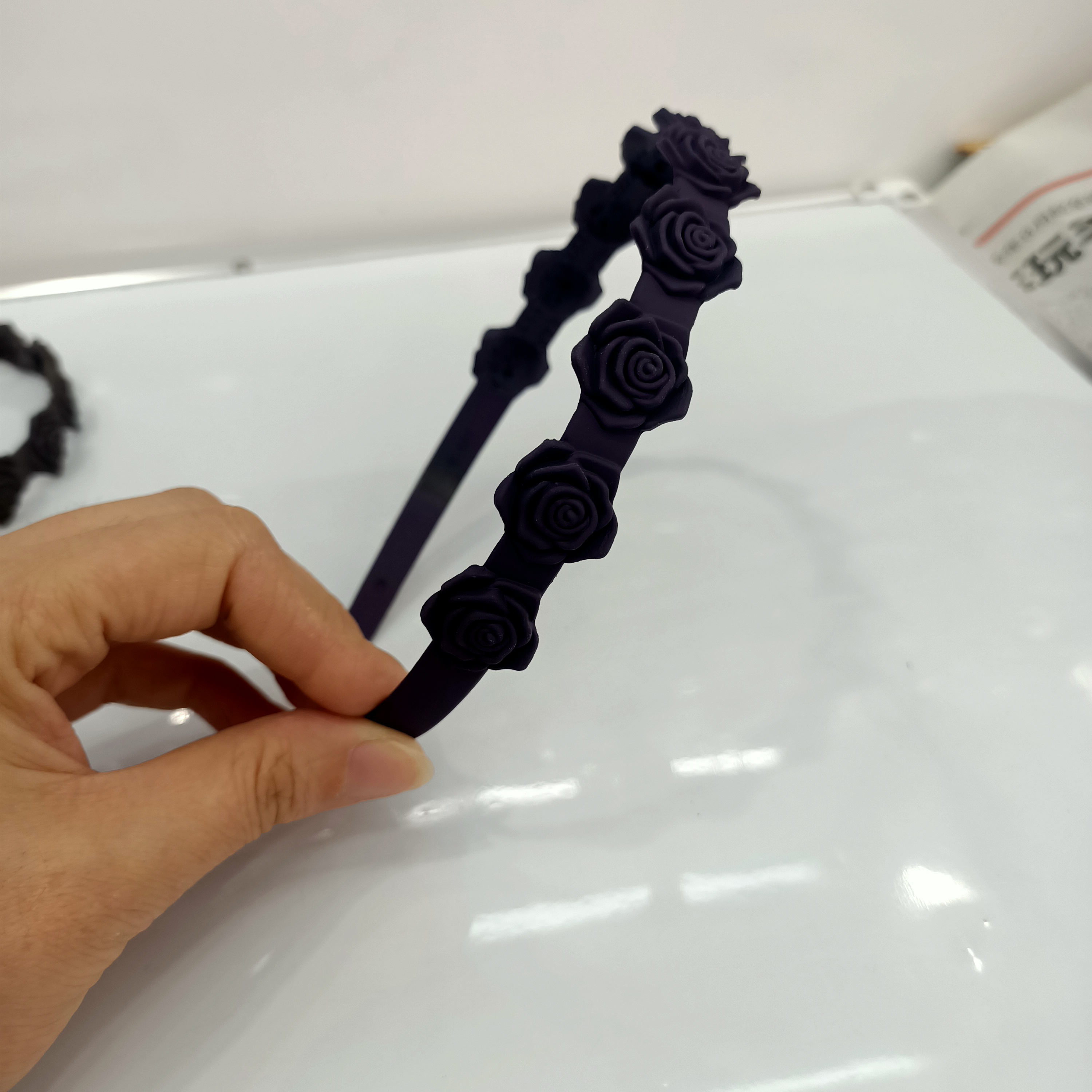 玖瑰花橡皮漆头扣咖啡