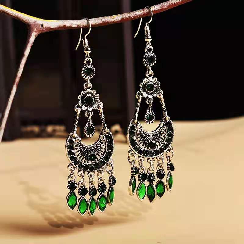 Personalized Fashion Earrings 2021 trend New retro all-in-one Indian earrings 2