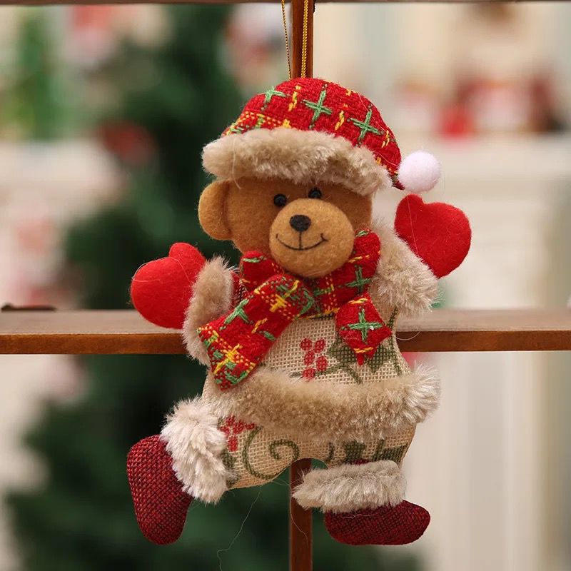 Christmas decorations Wooden craft hollowed-out Christmas tree pendant Wooden Creative New wooden pendant 31