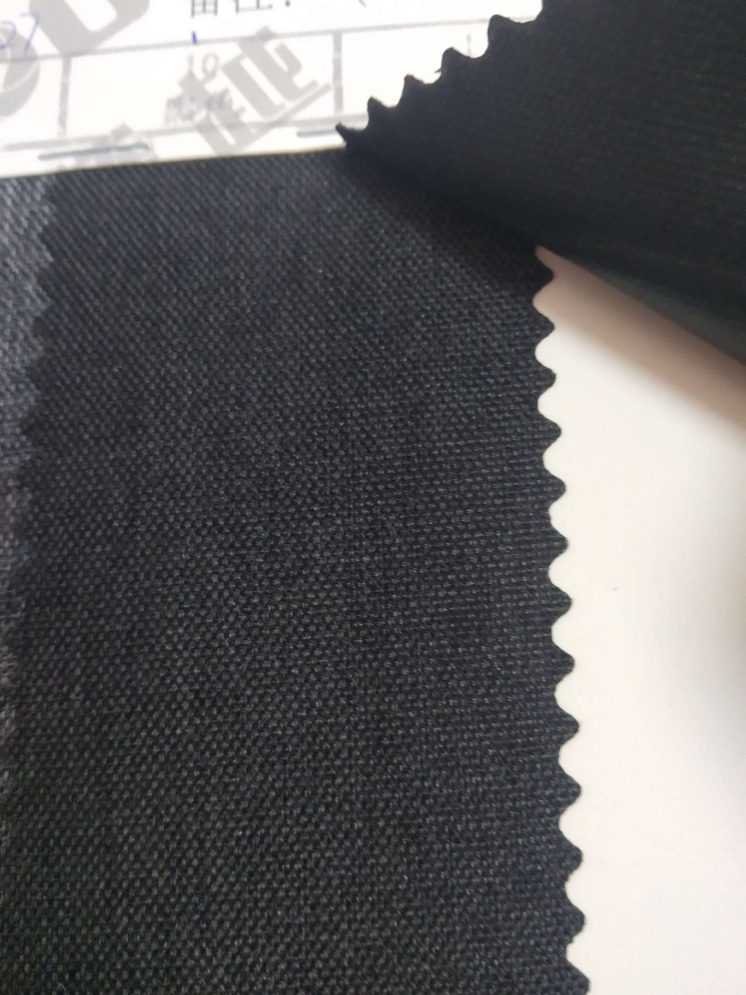 TY-- 047 RPET' Recycled 300D matte pvc 10# black details Picture