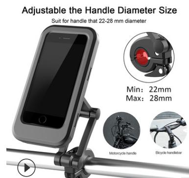 Bicycle and mobile phone stand, 360-degree rotating bracket, waterproof bracket, electric bike, motorcycle, takeout, cycling navigation bracket, magnetic cycling equipment Application Scenario